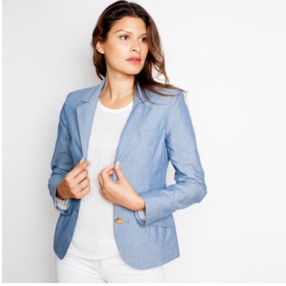 Two Penny Blue Cambridge Blazer in Chambray